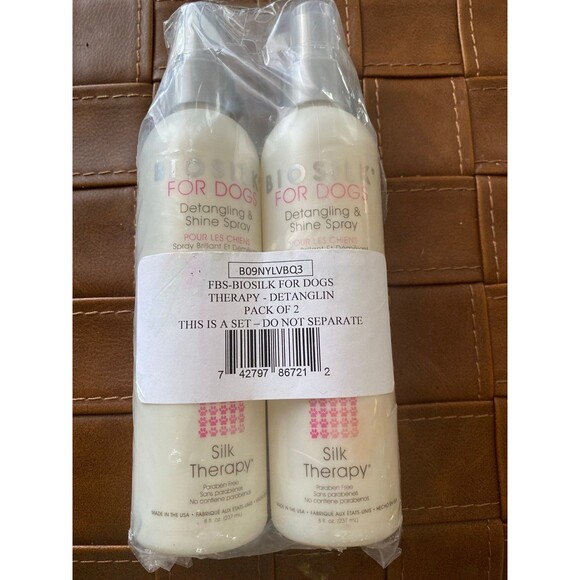 Bio silk for pets silk therapy detangling & shine spray set of two 8 Fl Oz NWT - Picture 9 of 11